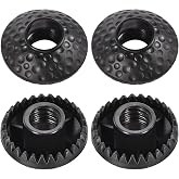 M METERXITY 4 Pack Trekking Poles Mud Baskets - Round Hiking Walking Stick Replacement Accessory for Trekking Poles Outdoor Hiking Camping (13mm, Black)