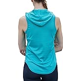 Womens Workout Hooded Tank Yoga Tops Running Shirts Quick Dry Gym Sleeveless Hoodie