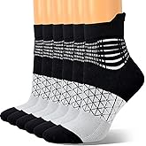 IRAMY Compression Ankle Support Socks Women Coolmax Wicking Cushioned Athletic Plantar Fasciitis Relief 3/4/6 Pairs