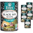 Eden Organic Black Soybeans, 15 oz Can (6-Pack), Complete Protein, No Salt Added, Non-GMO, Gluten Free, U.S. Grown, Heat and Serve, Macrobiotic, Soy Beans