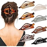Sunolga 8PCS Flat Hair Clips for Women Matte Hair Claw Clips for Thick & Thin Hair No-Slip Hair Clips Strong Hold French Duckbill Styling Accessories