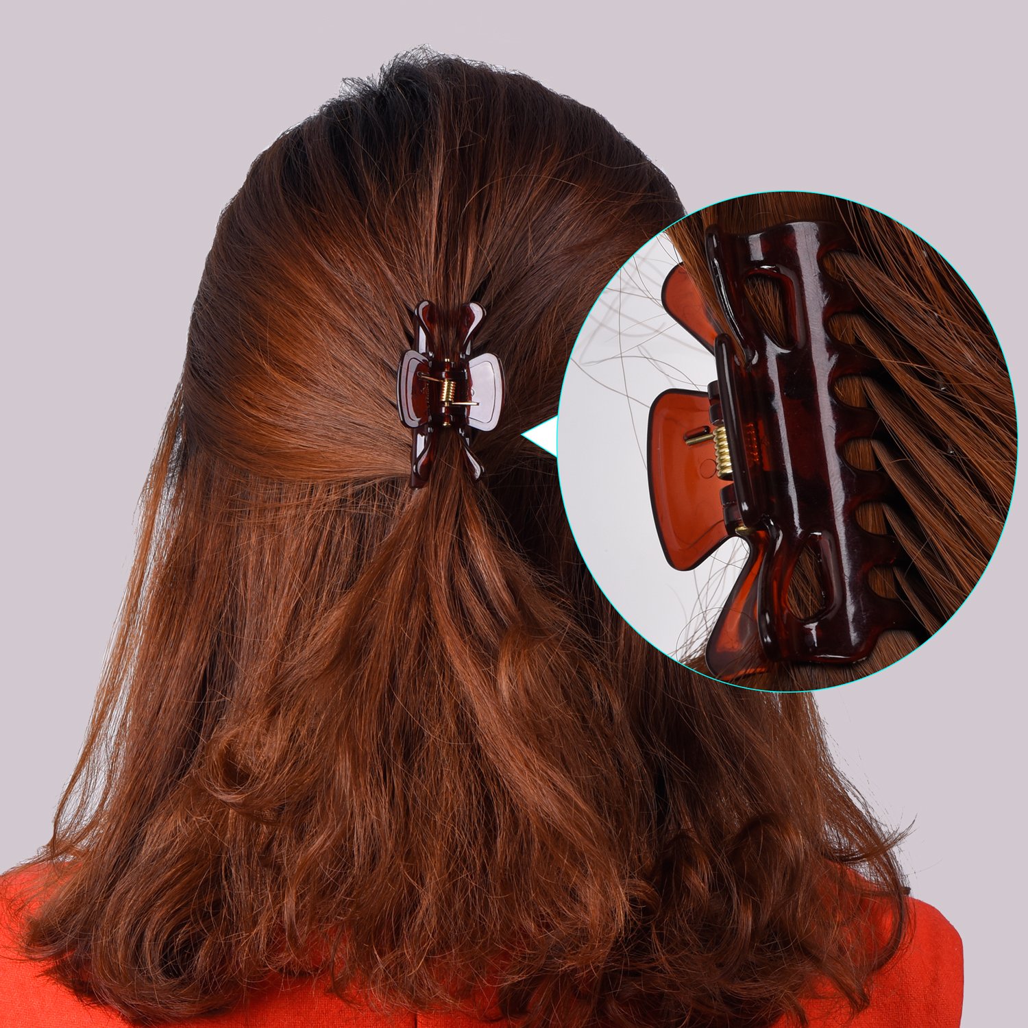6 Pieces Plastic Hair Clips Claw Women Hair Claw Clamps Hairpin (Black and Brown) : Beauty