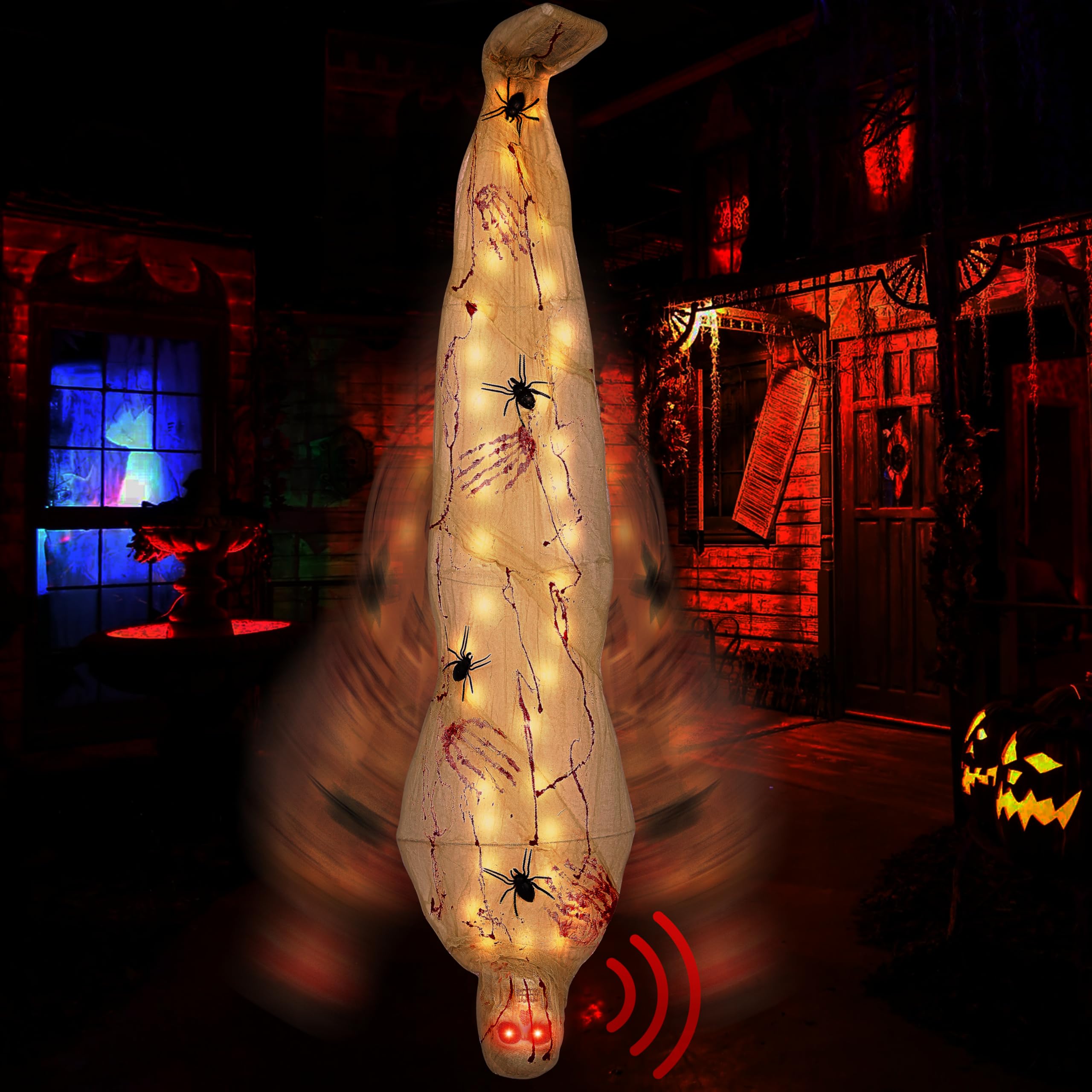 Halloween Decorations Outdoor Hanging Cocoon Corpse Props, Scary ...