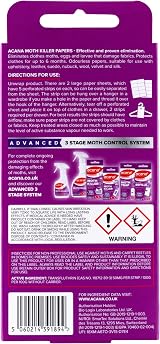 Acana Hanging Moth Killer Papers Pack of 10 Fragrance Free 6 Months view 7
