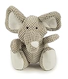 goDog Checkers Elephant Squeaky Plush Dog Toy, Chew