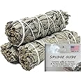 SOUL STICKS 4 Inch 3 Pack Organic White Sage Smudge Smudging Sticks | Bulk Quantities for Home Cleansing, Good Energy Meditation & Smudging Rituals | Sustainably Sourced California White Sage Bundle