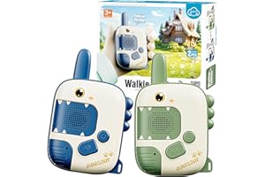 JKGIFTS Dino Walkie Talkies for Kids,Dinosaur Toddler Walkie Toys for Kids 5-7 Walkie Talkies 2 Pack Birthday Toy Gifts for 3 4 5 6 7 8 9 Year Old Boy Girls Radio Toy for 3-12 Boys Outdoor Game