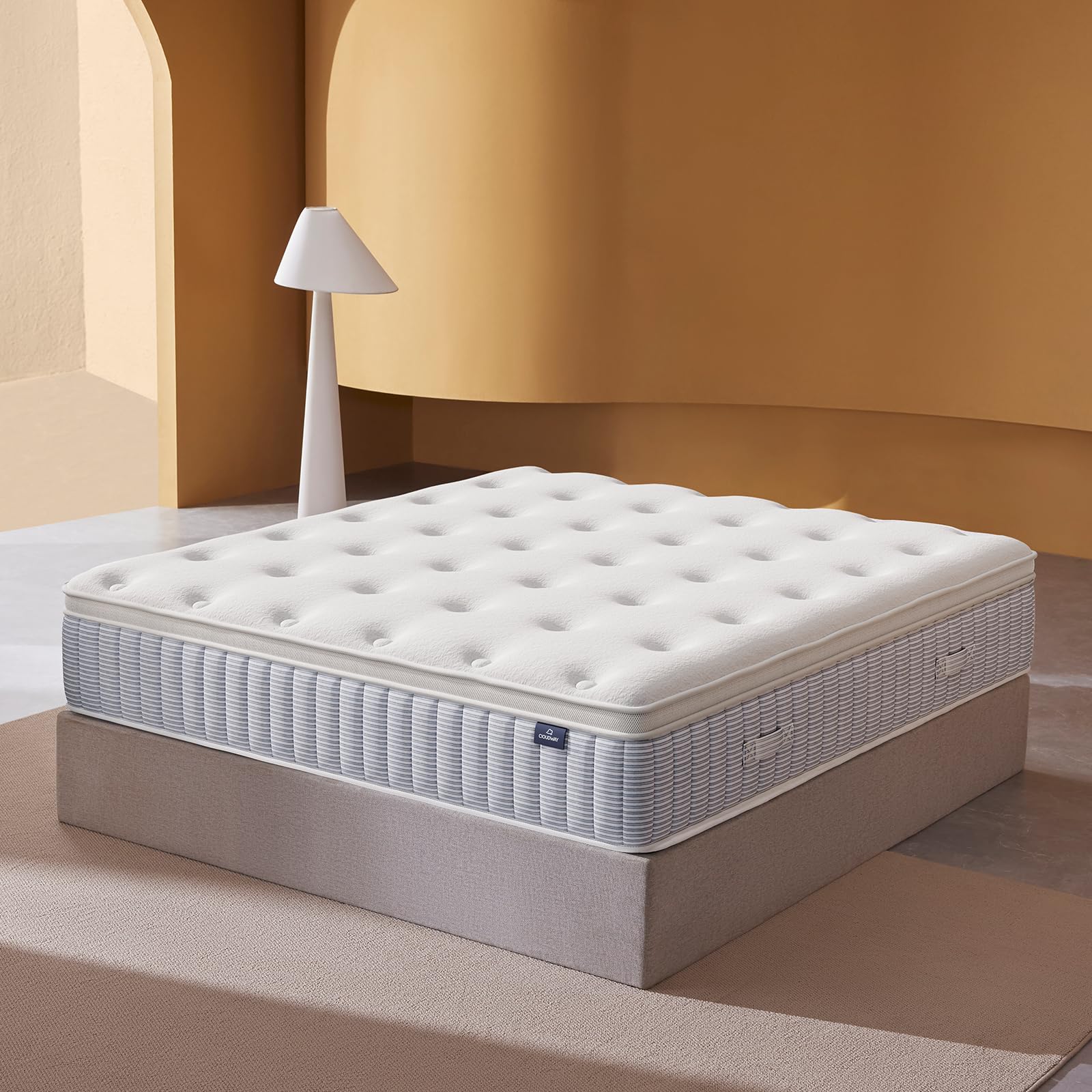 Photo 1 of CIOUDWAY – 12 Inch King Size Mattress – Real Hybrid King Mattress Memory Foam, Reinforced Edge Support, Zoned Coils for Pressure Relief and No Motion Transfer (King (U.S. Standard), 0.0, 14, Inches)