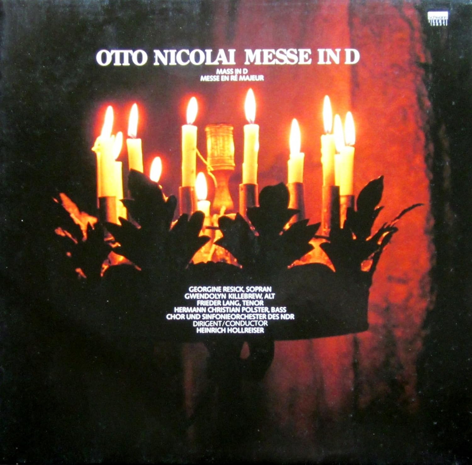 NICOLAI, Otto Messe in DdurCdur n.1 fur Altblockflote; Sonate Fdur