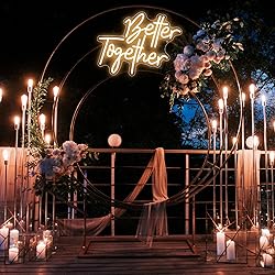 Better Together Neon Sign for Wedding, Warm White