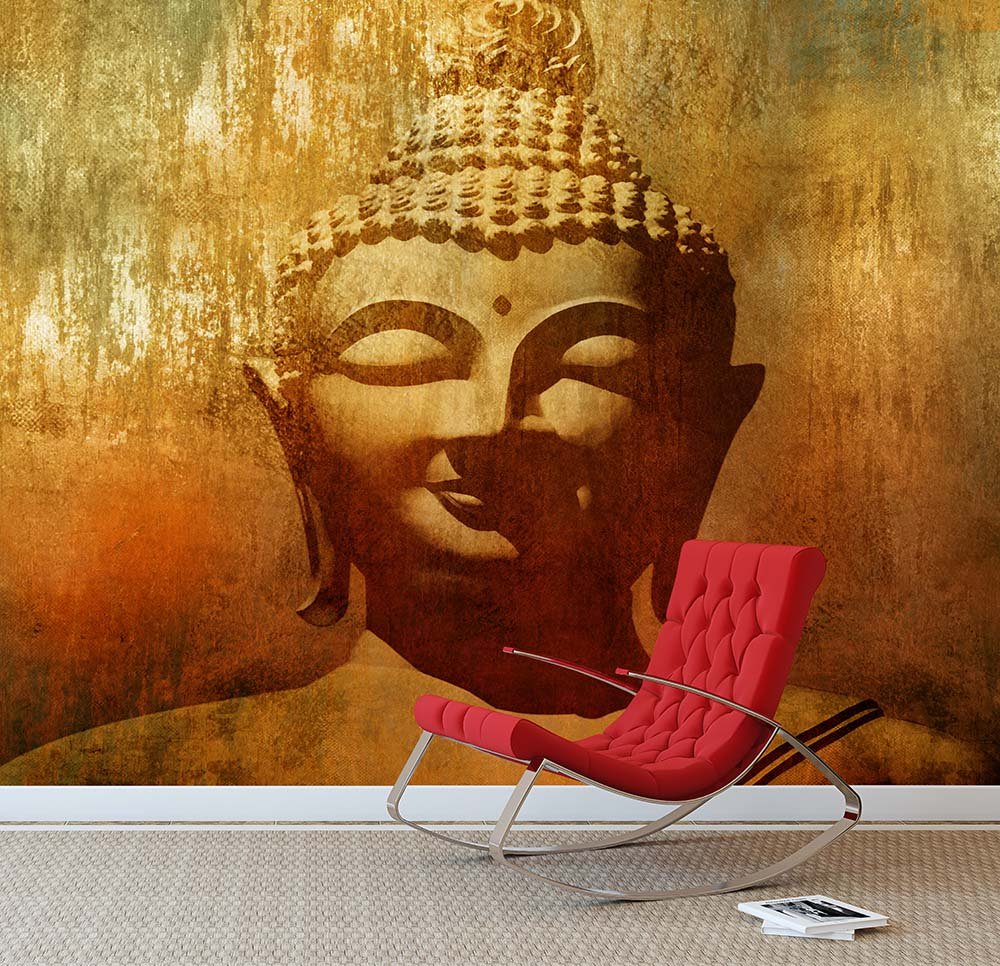 Buddha Head Wall Mural Photo Wallpaper Relax Calm (Large 1500mm x