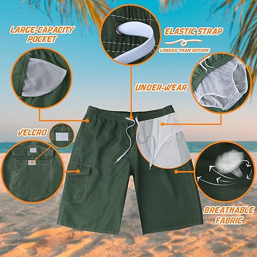 Swimming Trunks For Men Men's Quick-Dry Swim Trunks With Mesh - Main Image