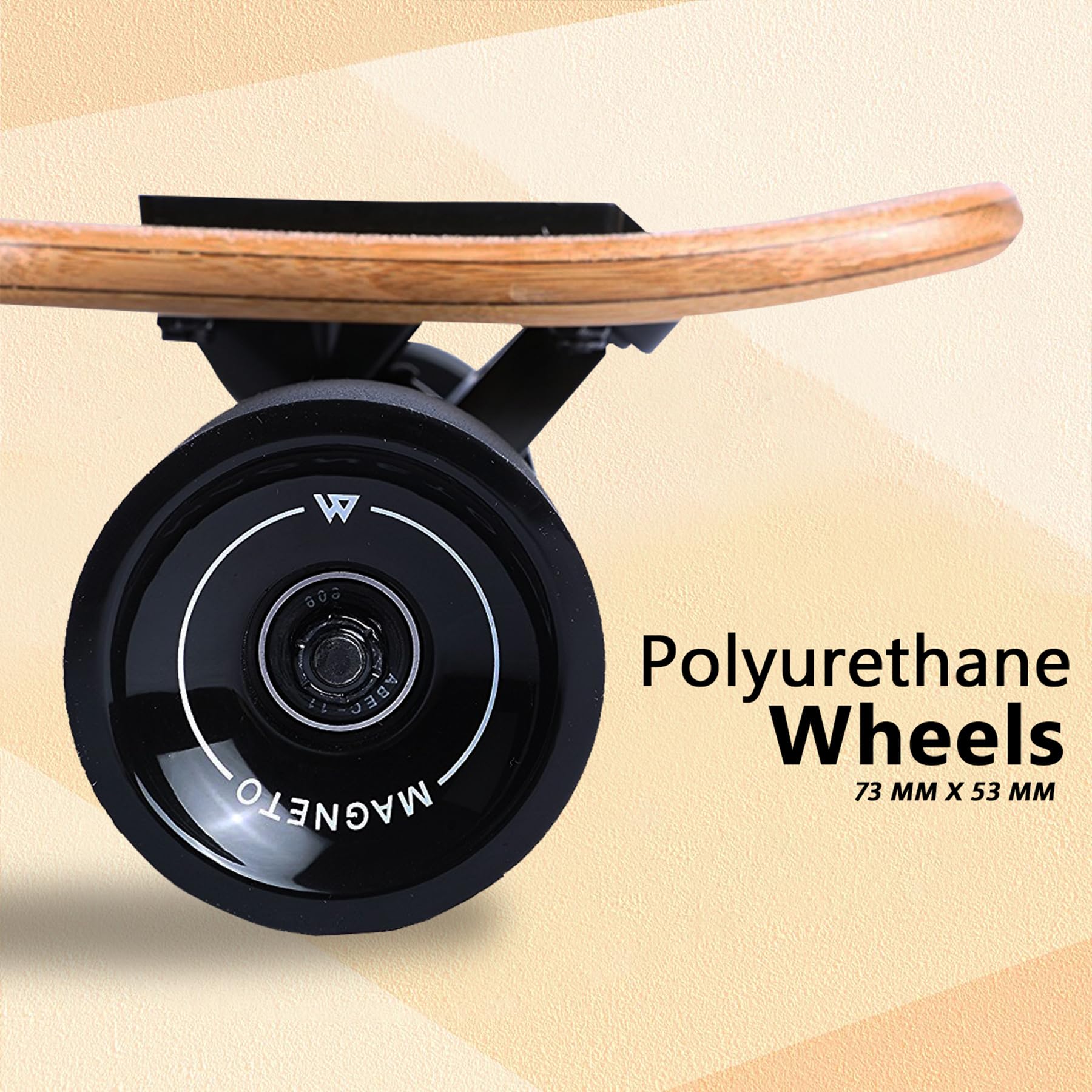 Magneto Longboards Bamboo Longboards for Cruising, Carving, Free-Style, Downhill and Dancing (Bamboo Drop & Fiberglass Through Longboard)