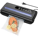 Vacuum Sealer, Vacuum Sealer Machine with Powerful 80 Kpa, Quickly Removing Air, 8-in-1 Food Vacuum Sealer Machine, Smart Suc