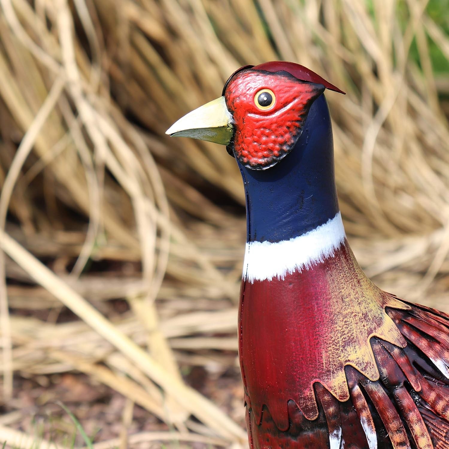 Primus Deluxe Metal Pheasant Large Garden Ornament Hand Painted Patio