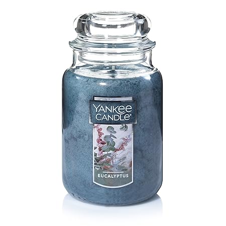 Yankee Candle Duftkerze im Glas, Eukalyptus, grün, L Jar Candle
