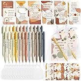 24Set/96Pcs Boho Positive Affirmation Bulk Gifts Gratitude Notebooks with Pens Organza Bags Thanks Tags Motivational Encouragement Notepads Daily Journal for Women Adult Party Favor Coworkers Gifts
