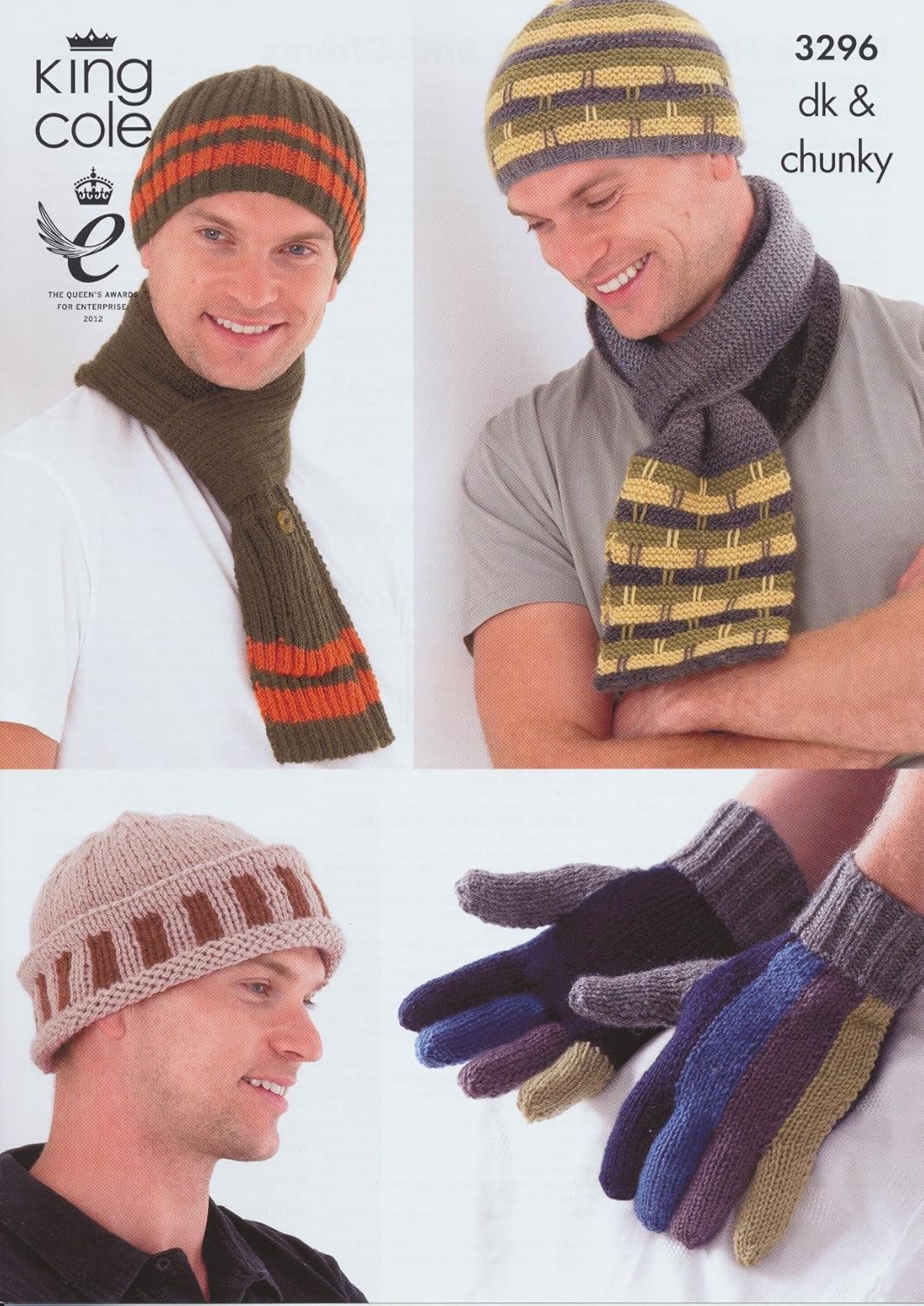 mens striped knit hat pattern
