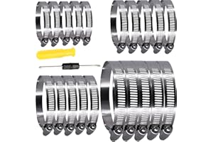 LAZIRO 20pcs 304 Stainless Steel Adjustable 44-108mm Range Worm Gear Hose Clamps Assortment Kit from 2 Inch, 3 Inch, 4 Inch Fuel Line Hose Pipe Clamp for Dryer Vent Hose clamps (Silver)