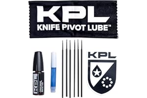 KPL Knife Pivot Lube Oil Original Knife Care & Maintenance Kit Bundle for Blades Knife Pivot Lube Heavy,Pocket Knife Lubricant, Knife Honing Oil Knife Oil Lubricant for Blade Care, 10ml Oil Bottle