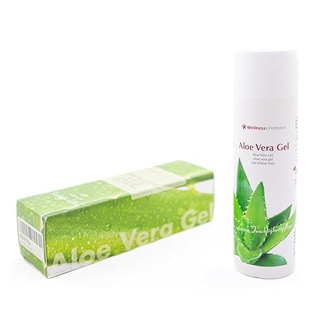Natürliches Aloe Vera Gel für Haut 200 ml von WellnessInPerfektion WIP GmbH I Feuchtigkeitspflege Hautgel Naturkosmetik Körpe