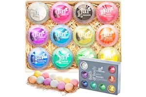 artnaturals Large Bath Bombs Gift Set kit â€“ (12 x 4 Oz / 113g) - Natural Handmade Essential Oil Spa Bubble Bath Bomb Balls Fizzies â€“ for Relaxation, Moisturizing, & Fun for Women, Kids, & Men