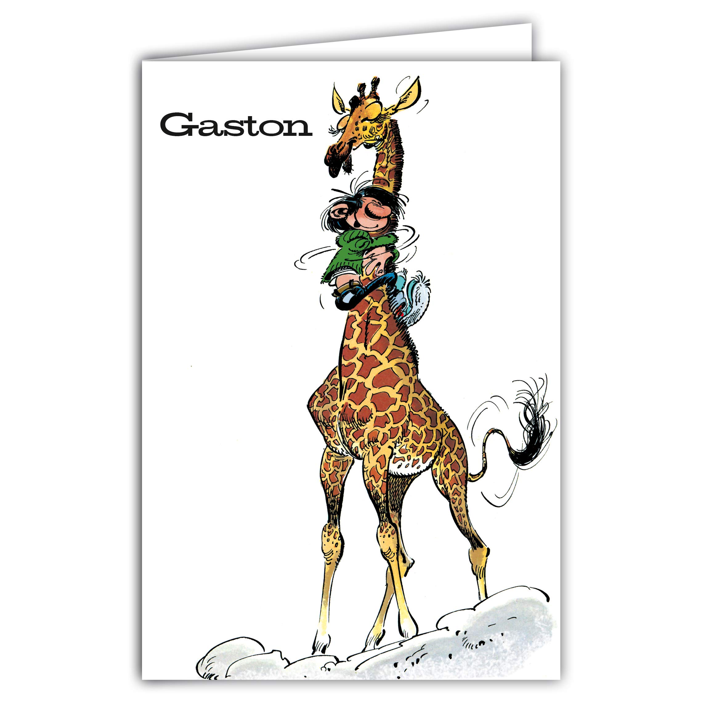 Gaston Lagaffe Birthday Card Giraffe GLCT-0228