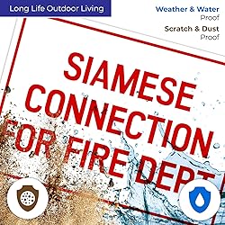 Siamese Connection for Fire Dept. Sign, 10x14