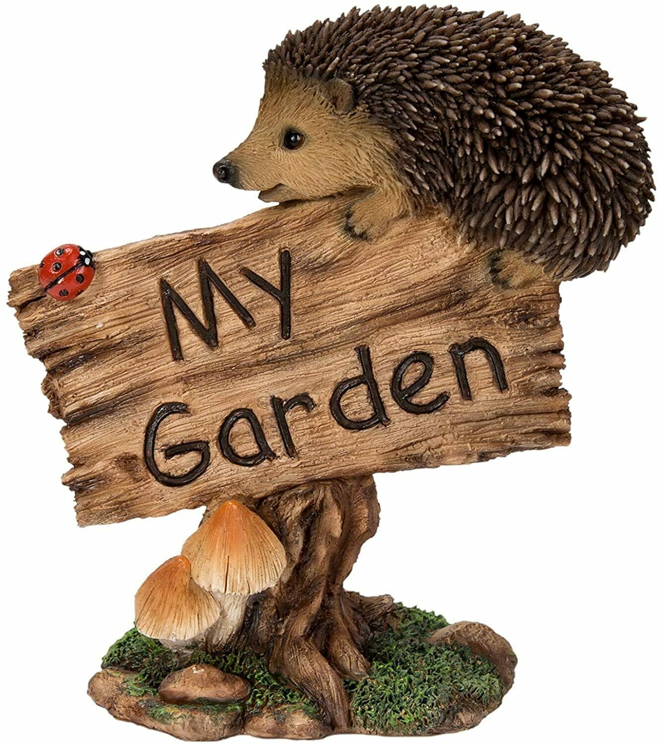 Vivid Arts My Garden Sign Hedgehog | Resin Home or Garden Decoration | MG-HHOG-F
