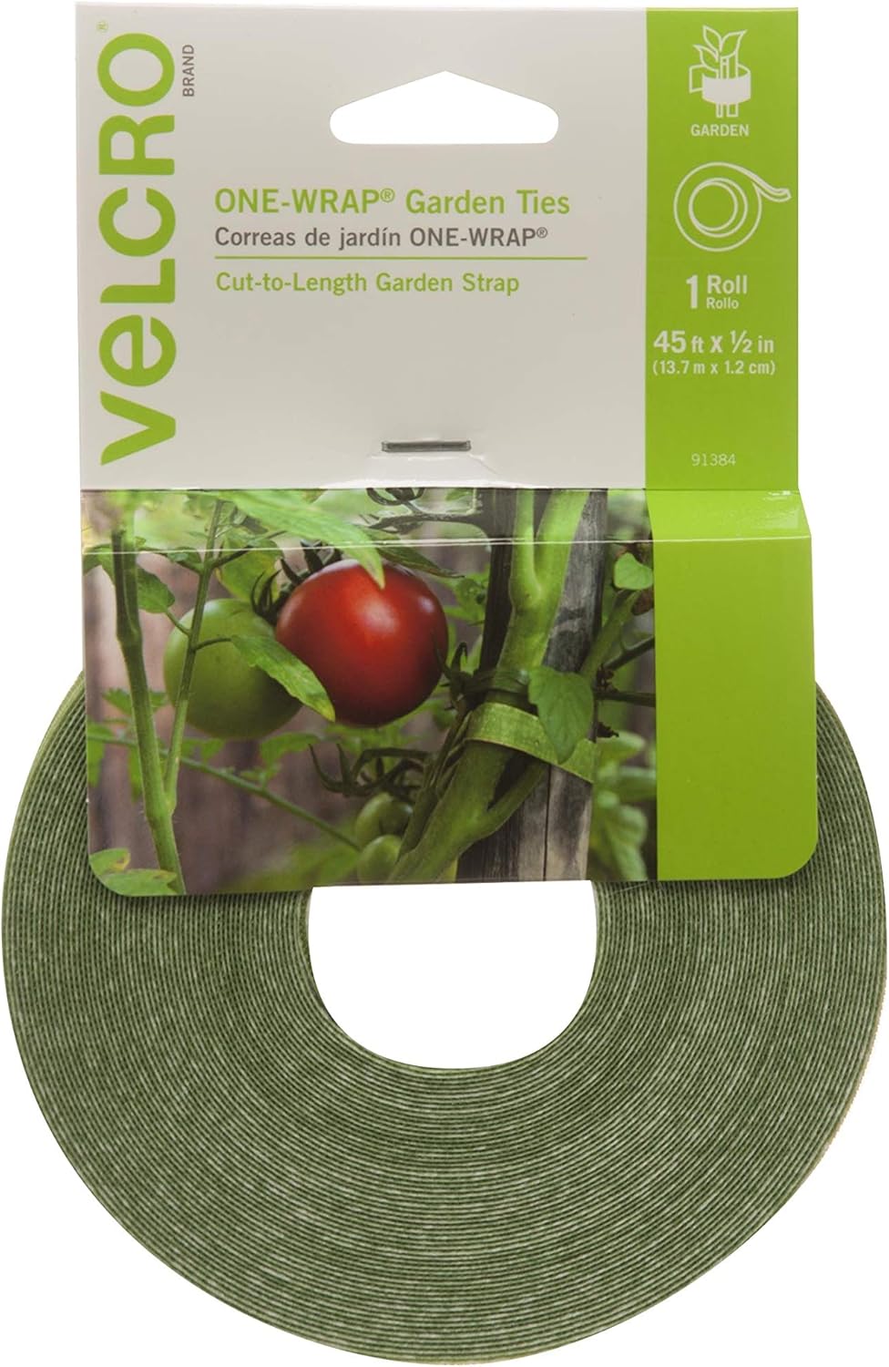 Velcro USA Plant Ties 45Feet x 0.5Inch Green Amazon.ca Office Products