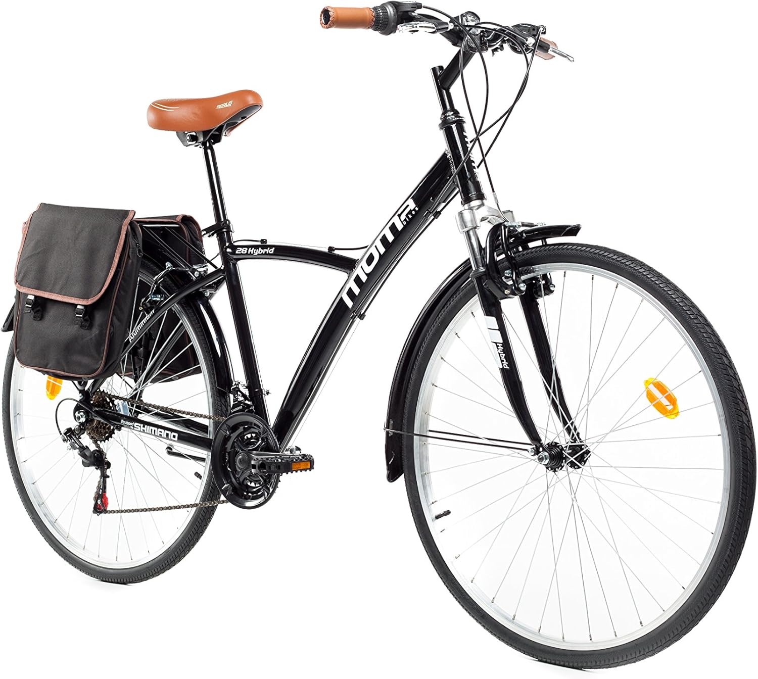 Moma Bikes Vélo Trekking, HYBRID 28", Aluminium, SHIMANO 18V