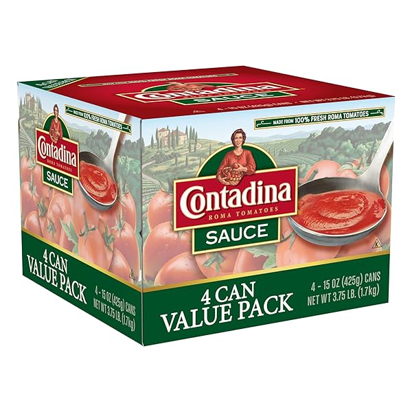 CONTADINA CANNED TOMATO SAUCE, 15 OZ (PACK OF 4 CANS)