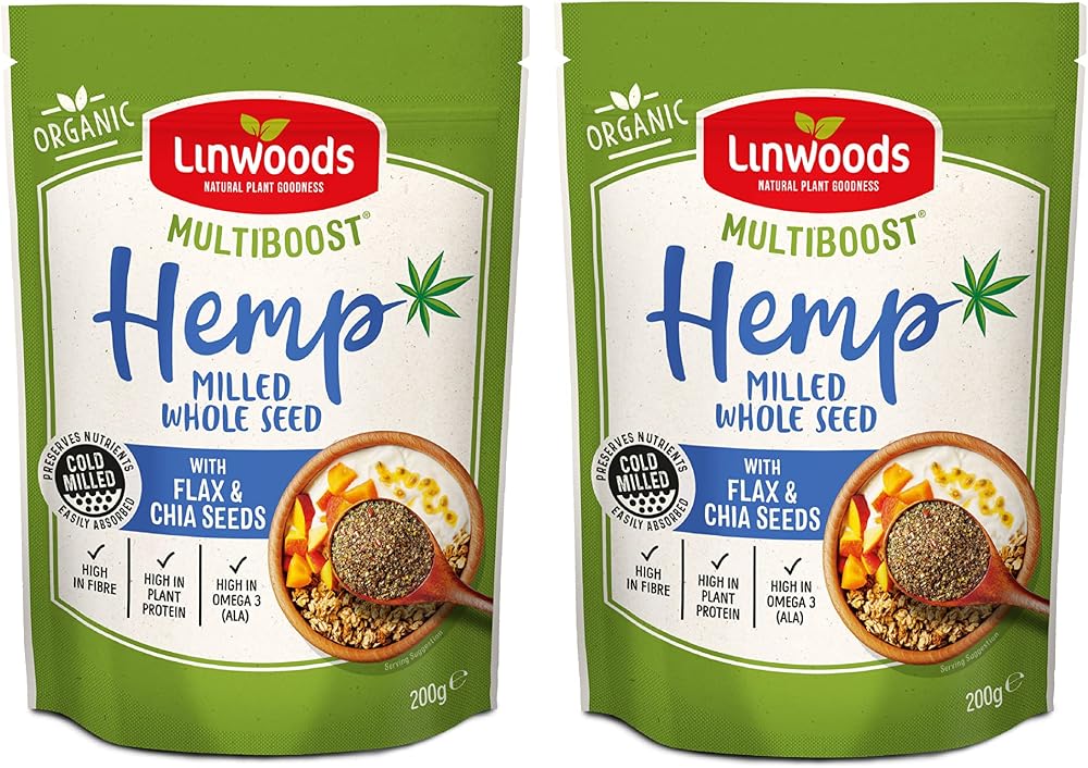 Linwoods Multiboost Organic Milled Hemp Seed with Flax & Chia 200g Twin Pack