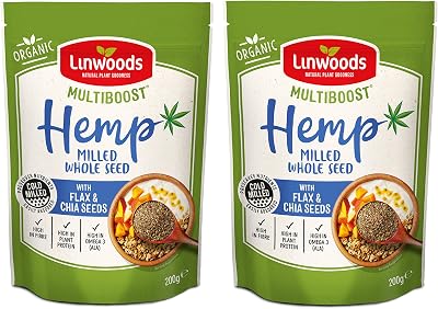 Linwoods Multiboost Organic Milled Hemp Seed with Flax & Chia 200g Twin Pack