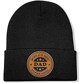 Doyesiee Best Dad Beanie Gifts from Daughter, Son, Kids, Men Knit Hat for Father's Day Birthday Christmas