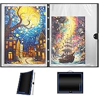 ALL4JIG Extra Large Puzzle Storage Folder Keeper for Jigsaw Enthusiasts - Space-Saving Organizer, Holds 20 Puzzles, 31.1x25.5