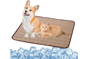 YAOGEG Dog Cooling mat, Cooling mat for Dogs Cats, pet Reusable Bed mat, Washable ice Silk mat, self Cooling Sleeping Kennel pad