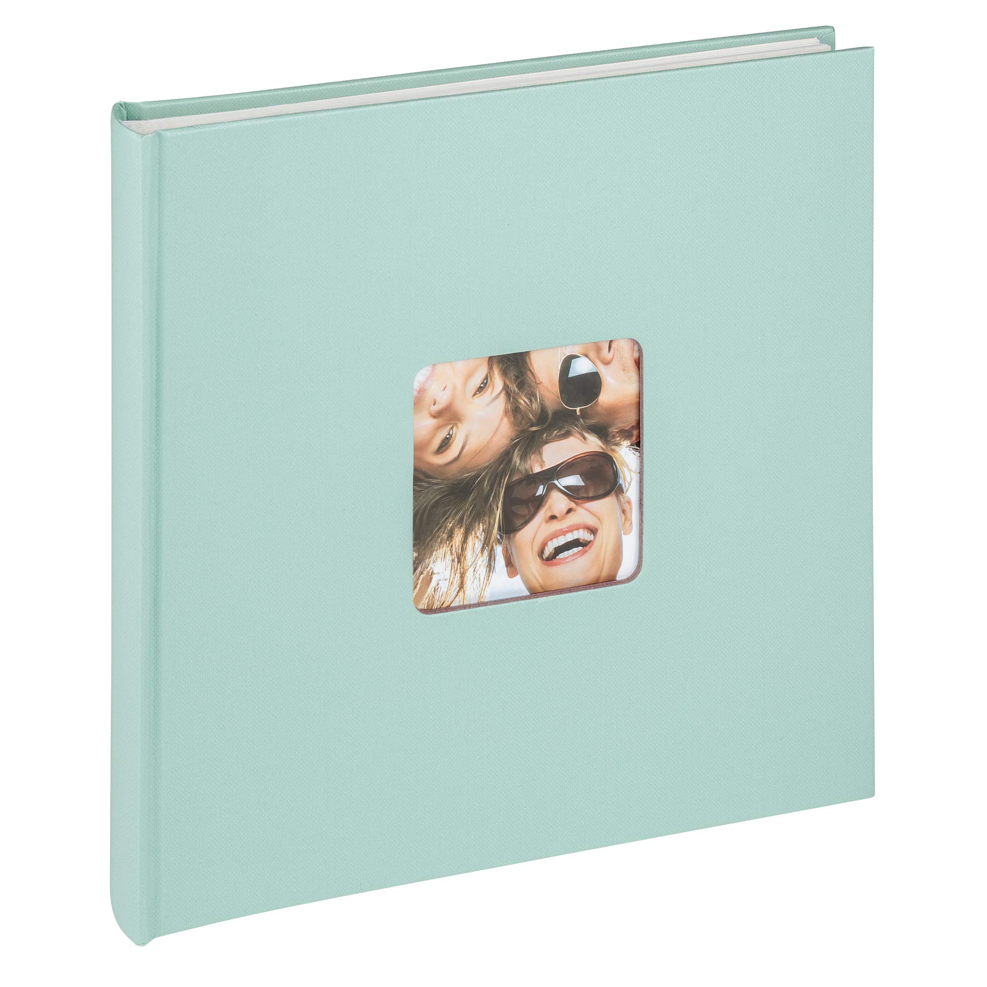 walther Design Photo Album Mint Green 26 x 25 cm with Cover Cut-Out, Fun FA-205-A