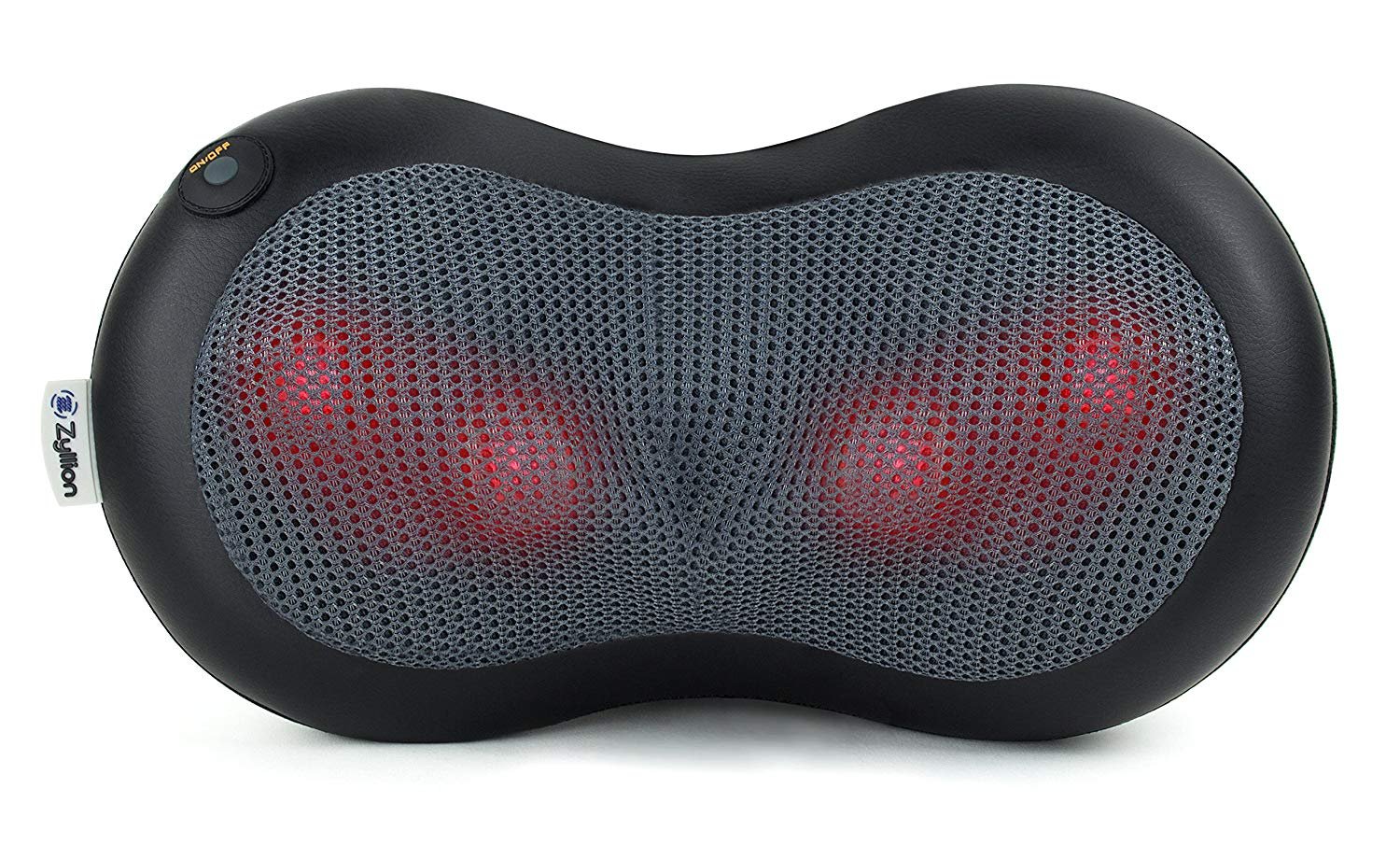 Zyllion Back Neck Shiatsu Massager Kneading Massage Pillow with Heat