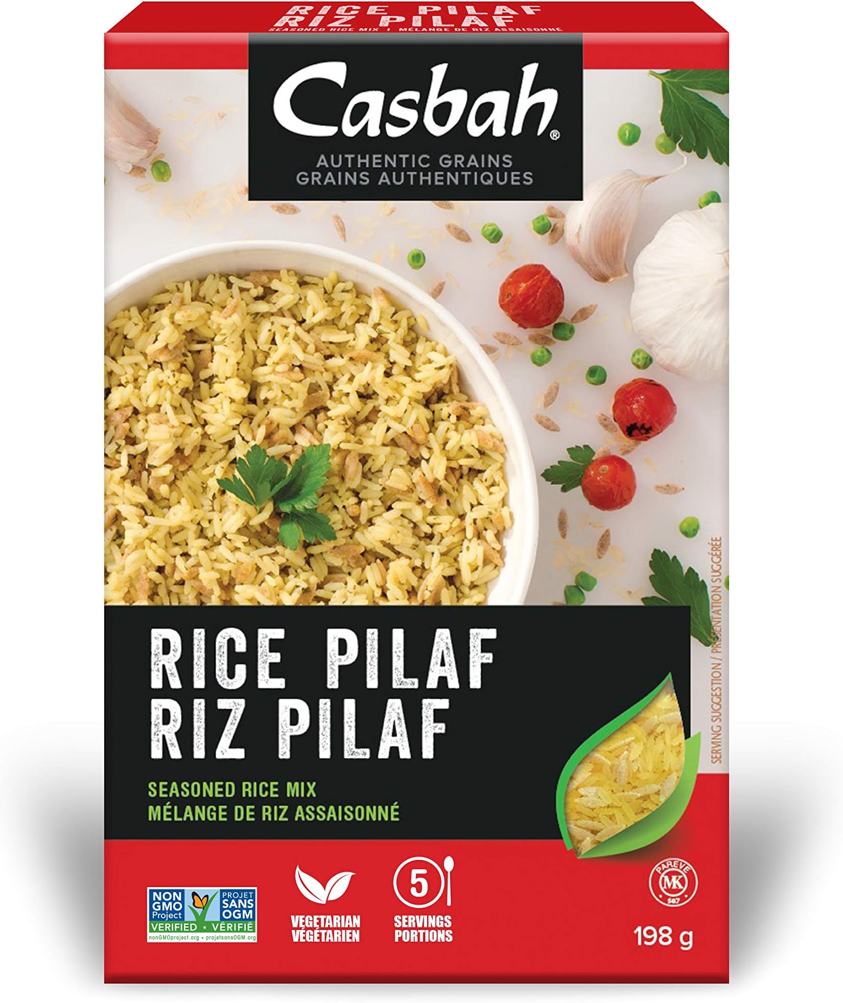 Casbah Authentic Grains, Seasoned Rice Pilaf Mix, 7 Ounce (Pack of 12)