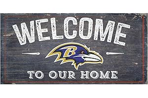 FAN CREATIONS Baltimore Ravens 6" x 12" Welcome To Our Home Sign