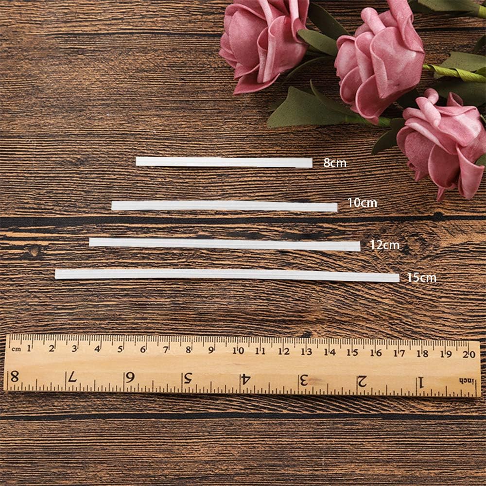 YOFASEN Kraft Paper Twist Ties - Wire Tie Bag Ties for Food & Freezer Bags Cookie Gift Floral Bag Sealing Ties, White, 10cmx4mm - Image 3