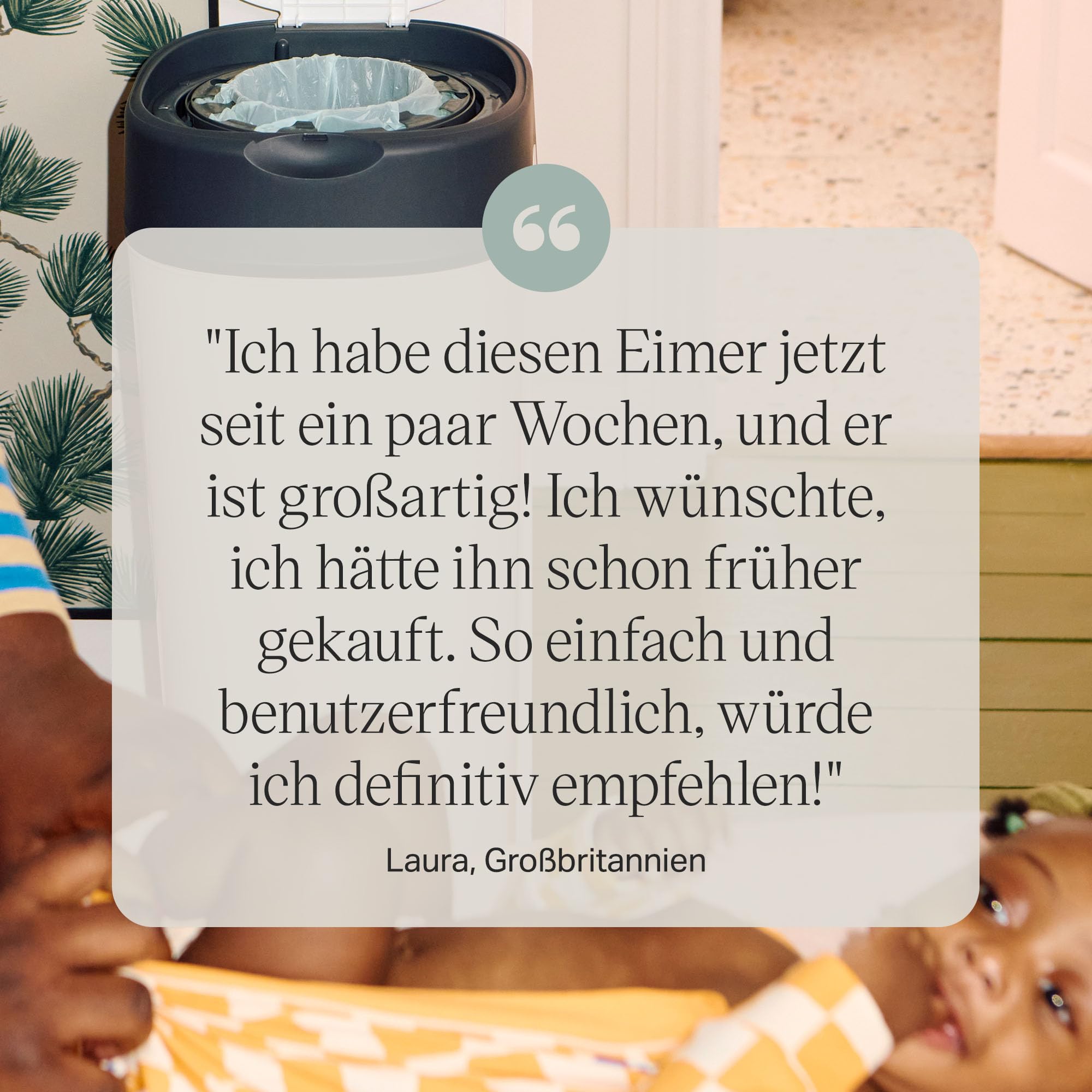Tommee Tippee Twist & Click Windeleimer XL, Fasst bis zu 60 Windeln, Umweltfreundlicheres System mit 1 Nachfüllkassette mit Nachhaltig Bezogener Antibakterieller Greenfilm-Folie 9