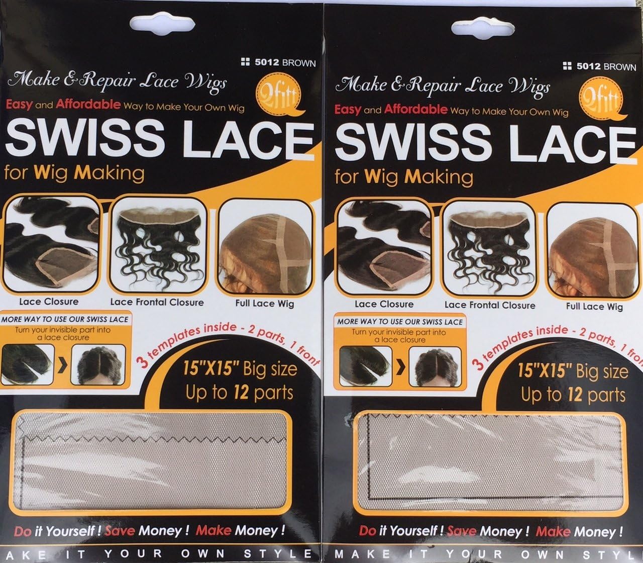 2pc Qfit Swiss Lace for Wig Making Make & Repair Lace Wigs