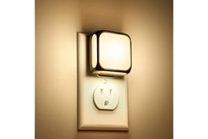 KINDEEP LED Bathroom Night Lights Plug into Wall 2 Pack, Dusk to Dawn Sensor Dimmable 3000K Soft White Nightlights Auto-On/Off for Kids Room, Stair Lights, Hallway, Bedroom Adjustable Brightness Light