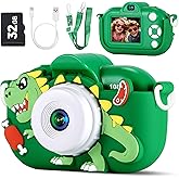 Kids Camera Boys Toys for 3 4 5 6 7 8 9 Years Old Boys, 48MP Dual Lens Kids Digital Camera Christmas Birthday Gifts, 1080P HD Video Selfie Toddler Camera with 32G SD Card