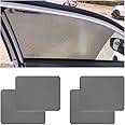 Ohleats 4 PCS Car Side Window Sunshade, 16.5"×15" Static Cling Auto Shade Sticker for UV, Heat, Glare & Privacy Protection, Reusable Vehicle Window Film Shade, Car Accessories