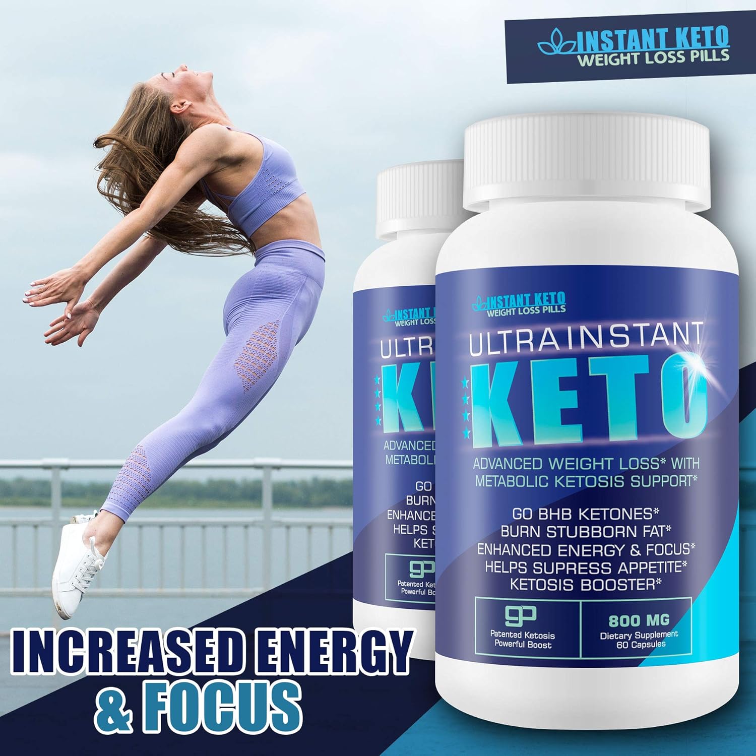 Ultra Instant Keto - Advanced Weight Loss with Metabolic Ketosis Support - Burn Fat - Lose Weight - Pure Sodium, Calcium, Magnesium Bhb to Jump Start Ketosis and Start Burning Fat Faster: Health & Personal Care