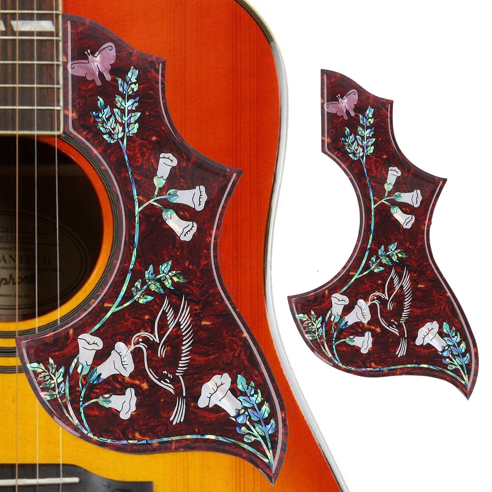 Photo 1 of Guitar PickGuard, Hummingbird Pickguard Acoustic Guitar Replacement, 2mm Thick, Self Adhesive Back, Scratch Proof