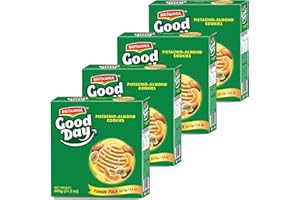Britannia Good Day Pistachio/Almond Cookies Family Pack 21.2oz (600g) - Breakfast & Tea Time Snacks - Delicious Grocery Cooki
